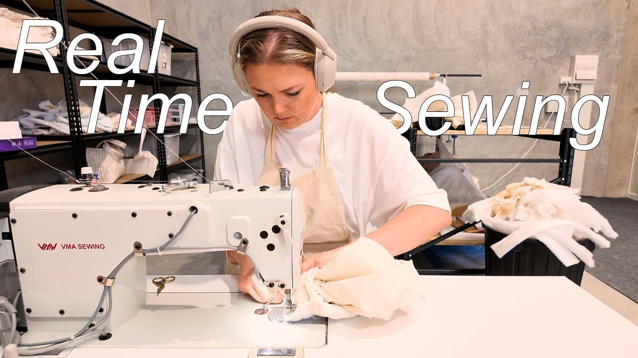 Make Quilted Makeup Bags With Me | REAL TIME ✿ Workshop Vlog