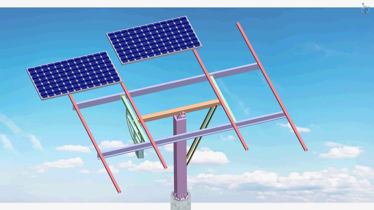 ZRS semi auto dual axis solar tracking system installation (CINCO SOLAR)
