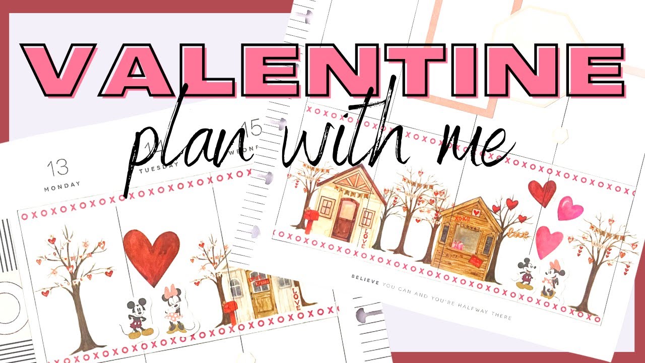 VALENTINE PLAN WITH ME | CLASSIC HAPPY PLANNER SPREAD | PLANYTHING STICKER BOOK
