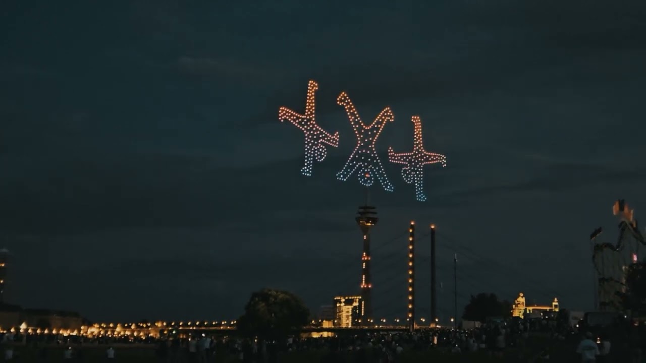 Drohnenshow Rheinkirmes Düsseldorf