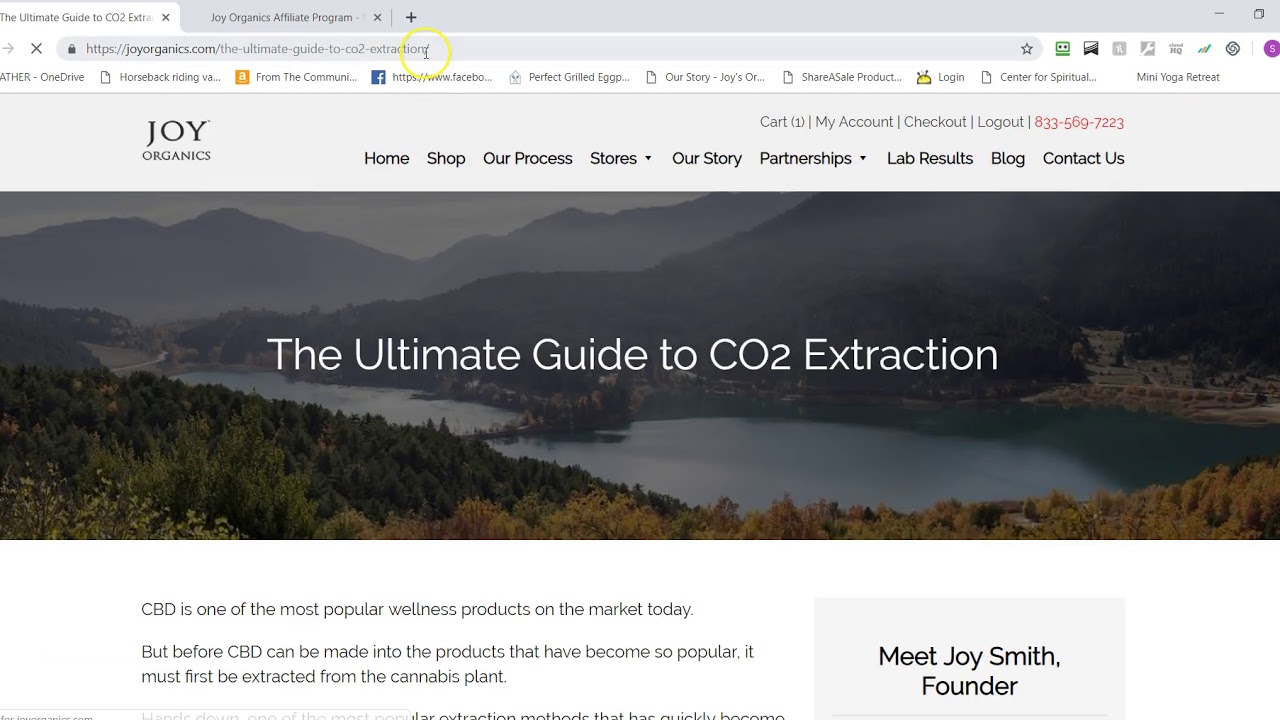 How to create an affiliate link to the Joy Organics blog