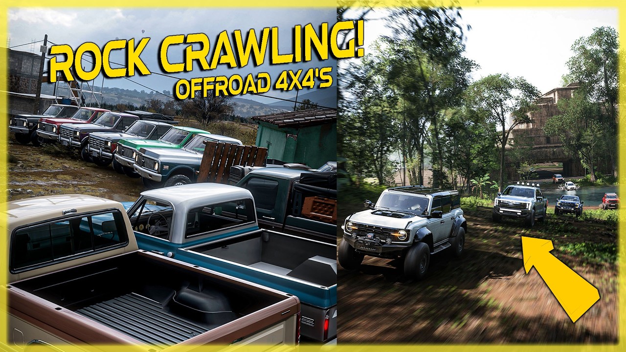 Offroad Rock Crawling In Forza Horizon 5 | Custom Map 4X4's!