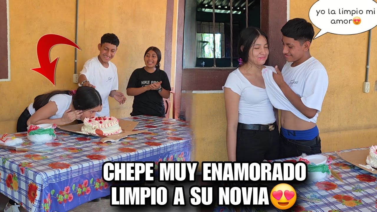 CHEPE Con Un Bes0 Le Limpio Los Labios A Su Novia😍Si No Lo Grabo No Lo Creerias🎂Tienes Que Ver😱
