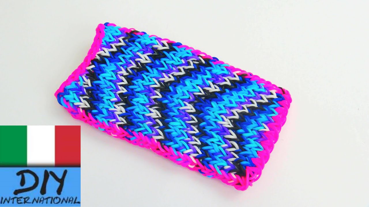 Come realizzare un astuccio loom per Galaxy S3 mini  / Rainbow Loom Smartphone Case
