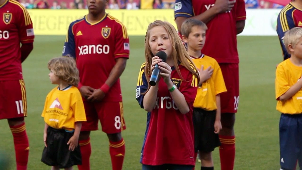 11-year-old Lexi Walker sings National Anthem at Real Salt Lake Game