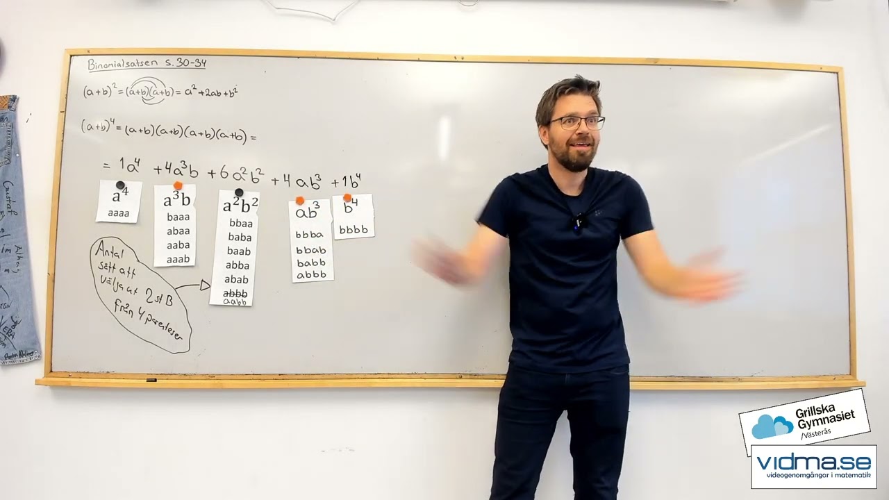 Matematik 5: BINOMIALSATSEN och Pascals triangel