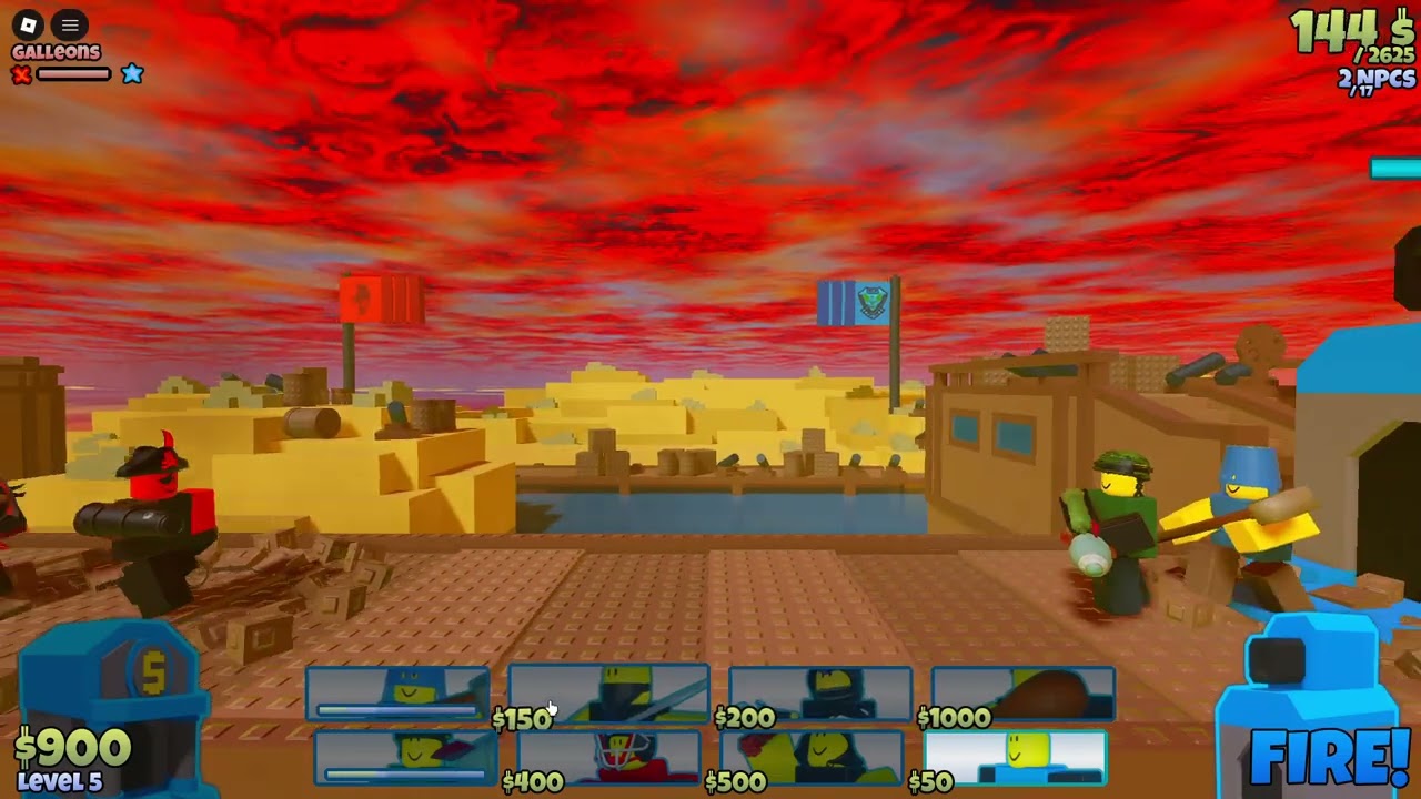 Roblox the battle bricks beating Redbeard