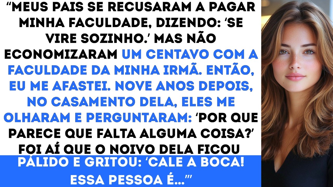 Quando pedi ajuda aos meus pais para pagar a faculdade, eles me disseram: Se vire sozinho. Nove anos
