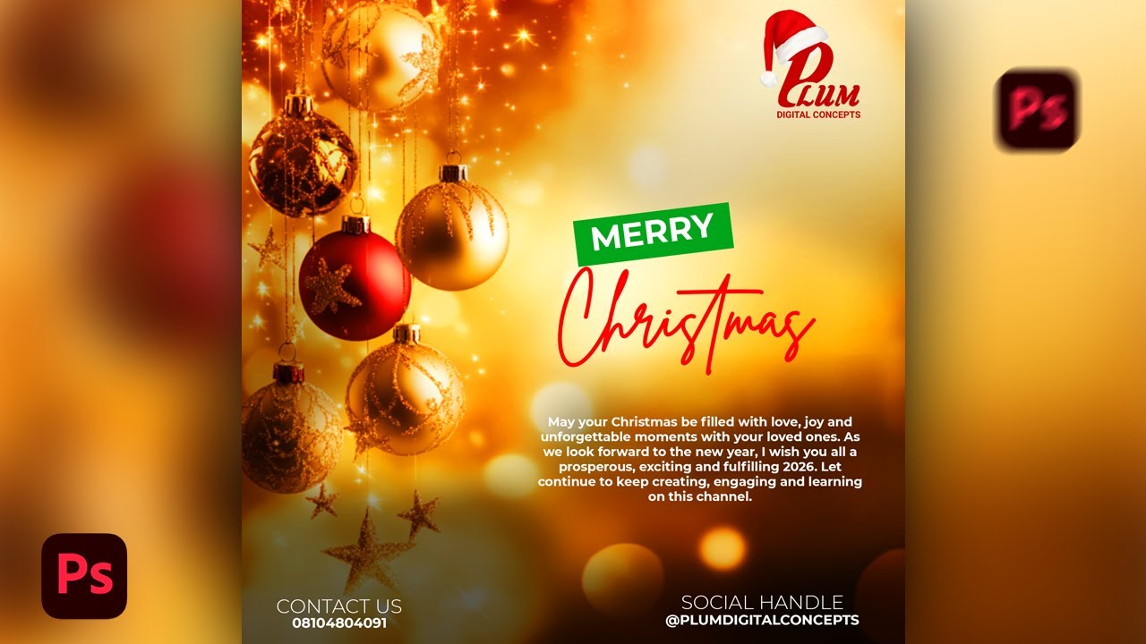 Create a Stunning Christmas Flyer in Photoshop in 12 Minutes