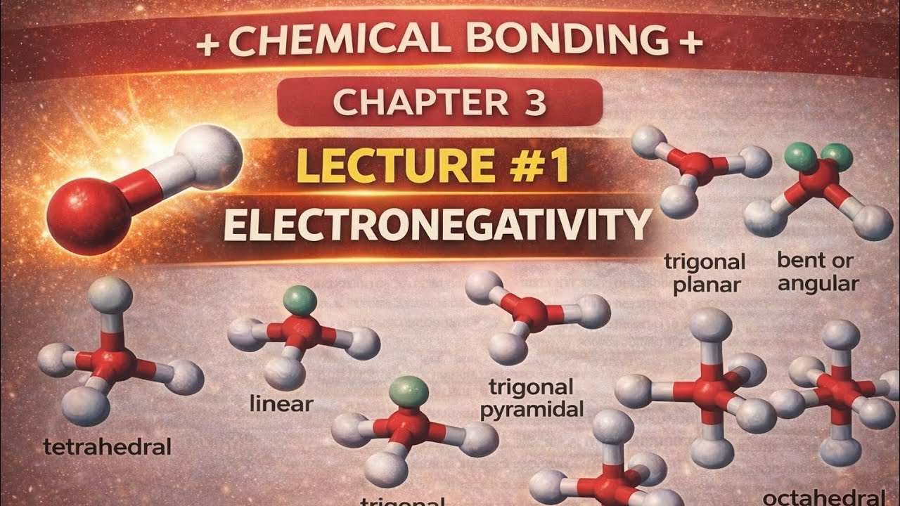 Lecture #1 #Electronegativity # unit 3 : chemical bonding