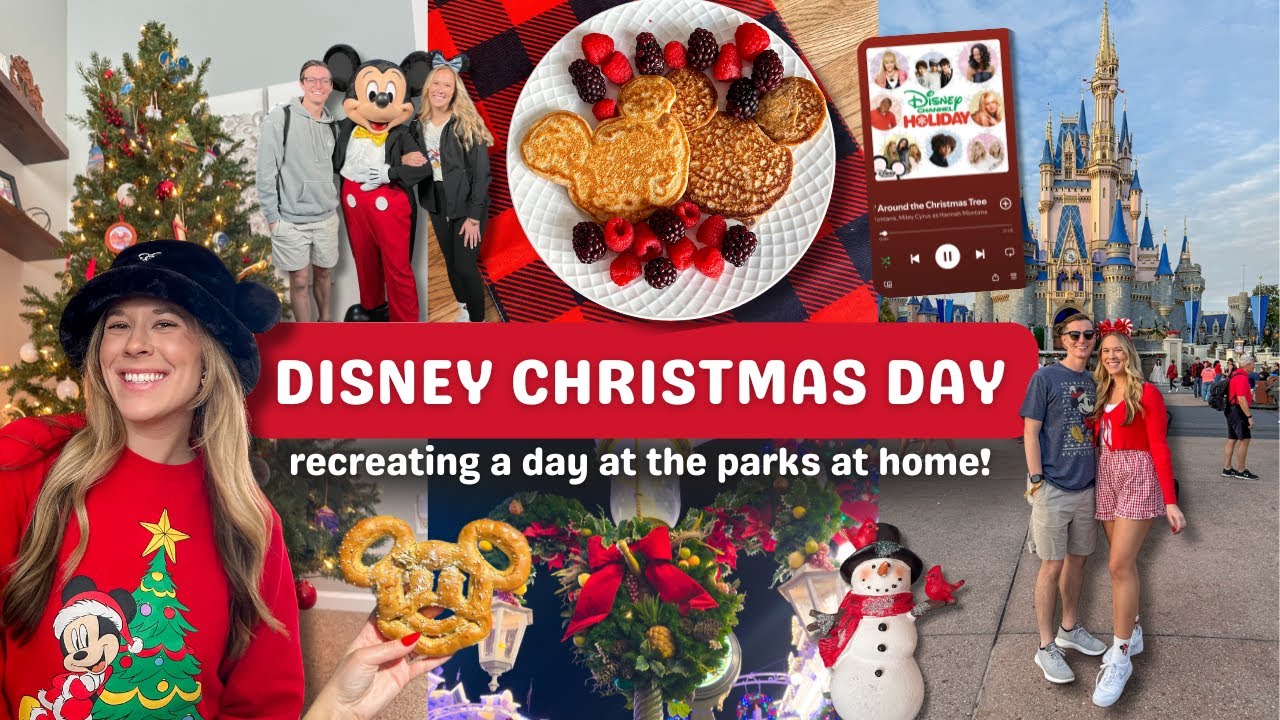 Recreating a Day at DISNEY WORLD During CHRISTMAS at Home! 🏰🎄✨