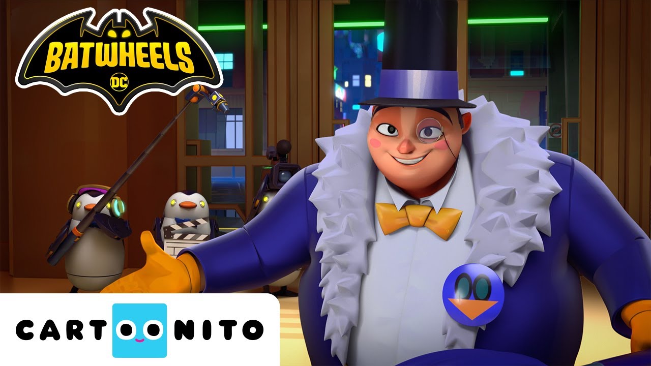 Penguin Becomes a Movie Director | Batwheels | Cartoonito
