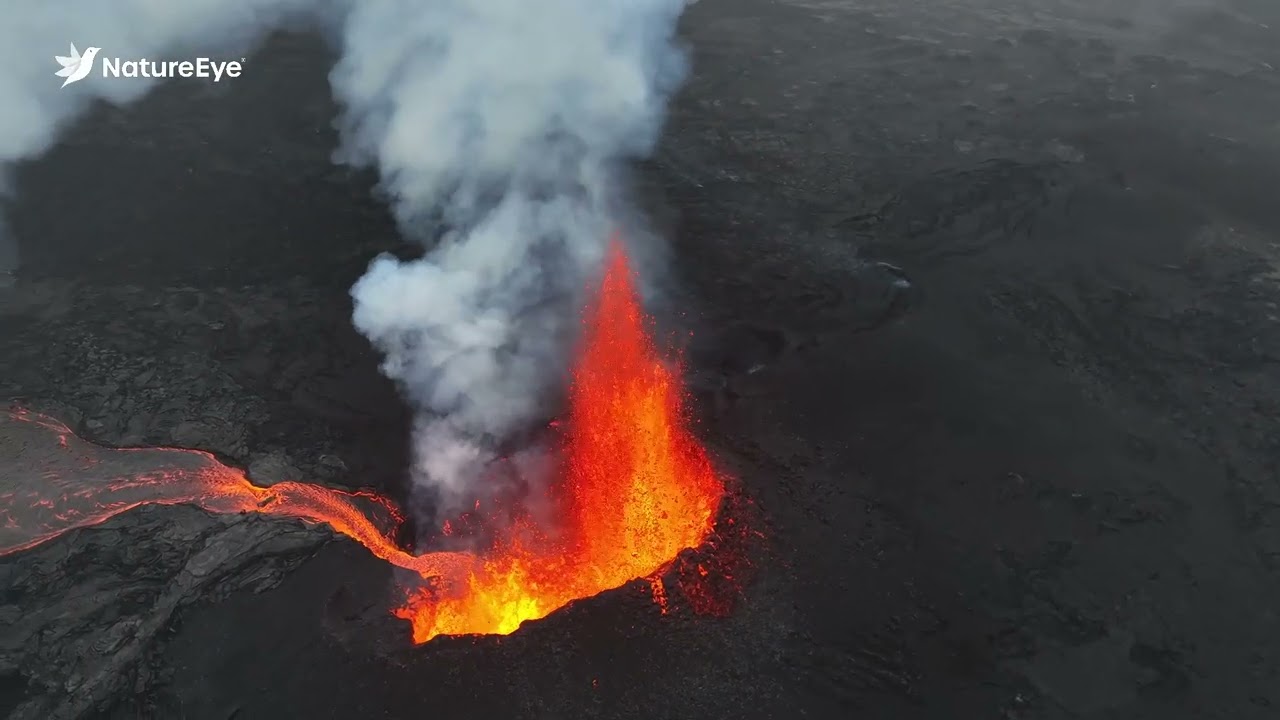 Iceland Volcano Still Erupting: Stunning Drone Footage Captured by NatureEye