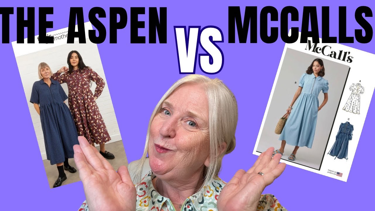 Давайте сравним выкройки — моё второе платье от Aspen — McCalls M8553 #fridaysews