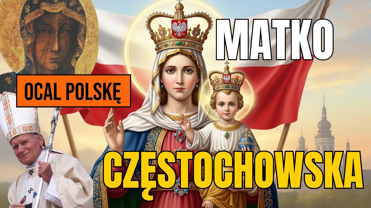 MATKO CZĘSTOCHOWSKA - PIEŚŃ MODLITWA O POKÓJ i OPIEKĘ DLA POLSKI (Z TEKSTEM)