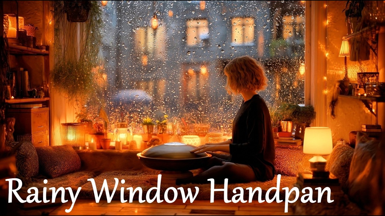 Handpan Rain Relaxation Sleep music| Cozy Night Music/雨の夜とハンドパン｜リラックスBGM