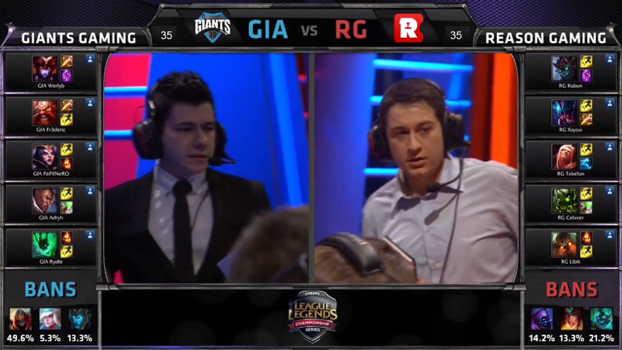 GIA vs RG Game 1 Highlights (EU LCS Summer Promotion 2015)