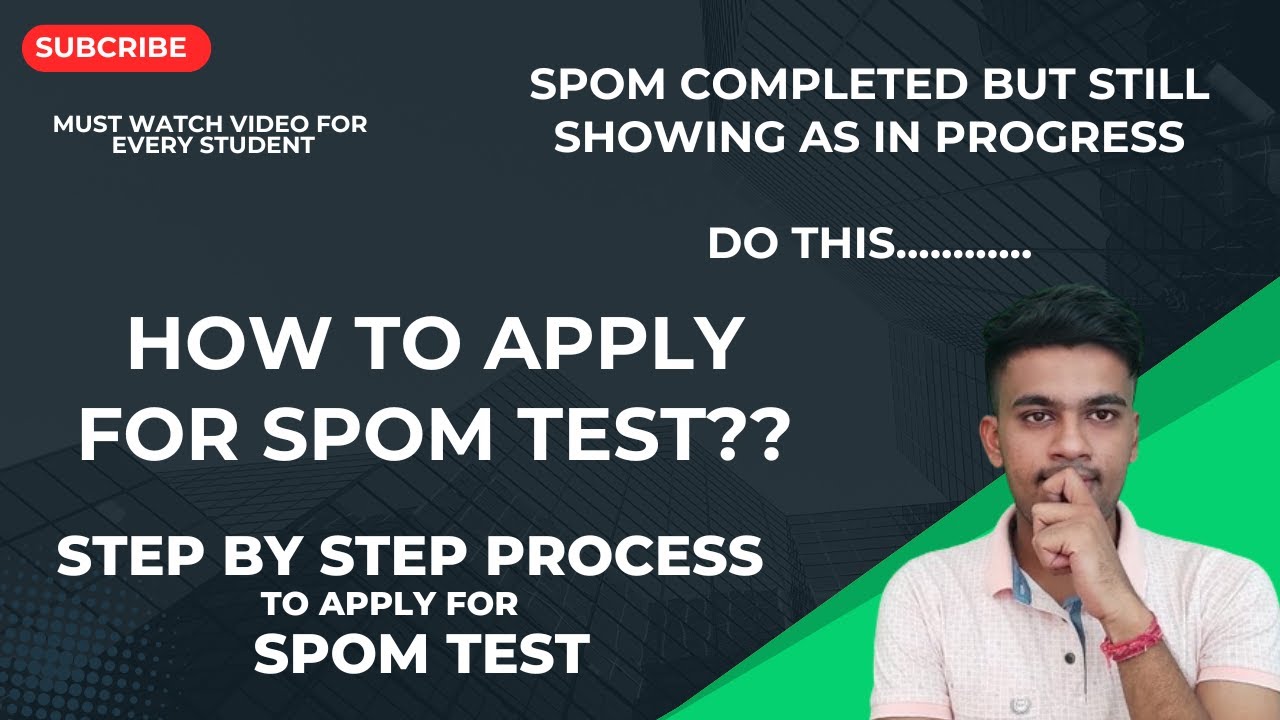 How to apply for SPOM test? Complete guide || Step by step process to apply for SPOM Test ||
