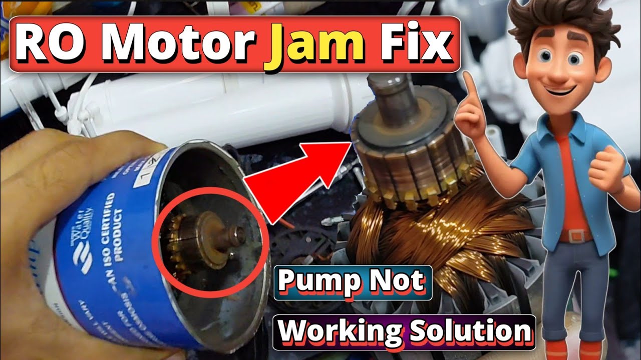 RO Aqua Natural Filter Water Motor Repair | Pump Jam Problem Solved | Bearing Change Full Process