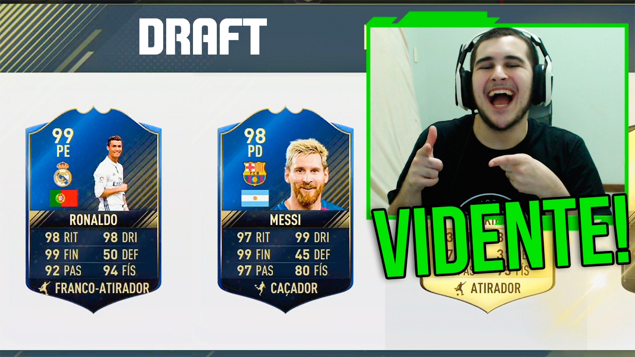DRAFT COM RONALDO E MESSI TOTY NÃO PODE DAR RUIM! - FIFA 17