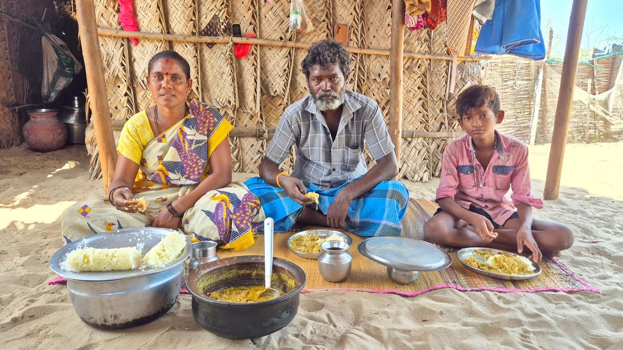 மரவள்ளிக் கிழங்கு புட்டு நாட்டுக்கோழி குழம்பு வேற லெவல் சாப்பாடு