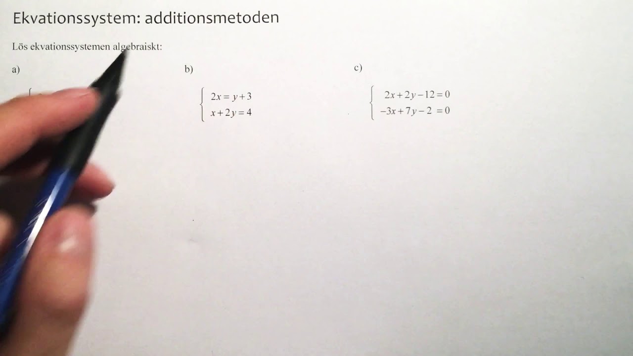 Ma2: Additionsmetoden
