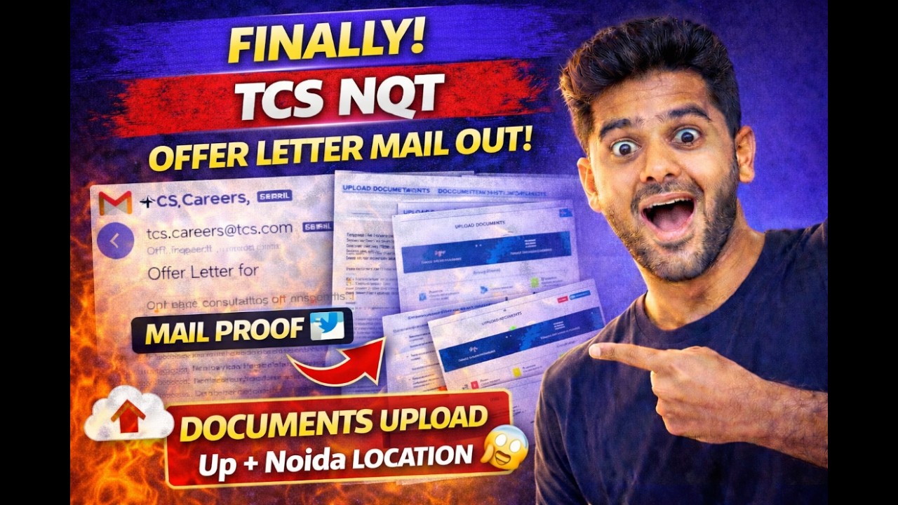 TCS NQT Offer Letter Mail Out 😱 | Documents Upload Process (UP + Noida) | Mail Proof 🔥