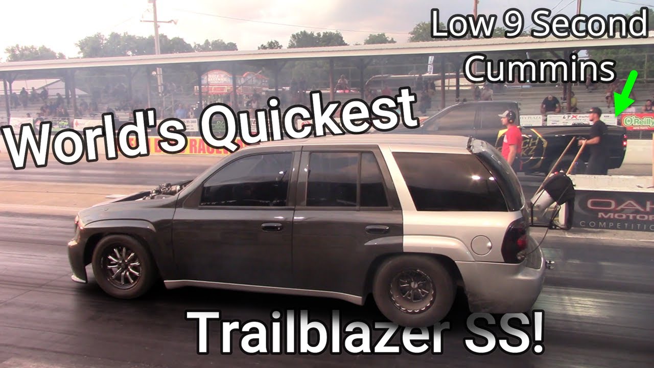 Turbo Trailblazer SS vs Cummins Turbo Diesel 1/4 Mile & NEW Trailblazer World Record!