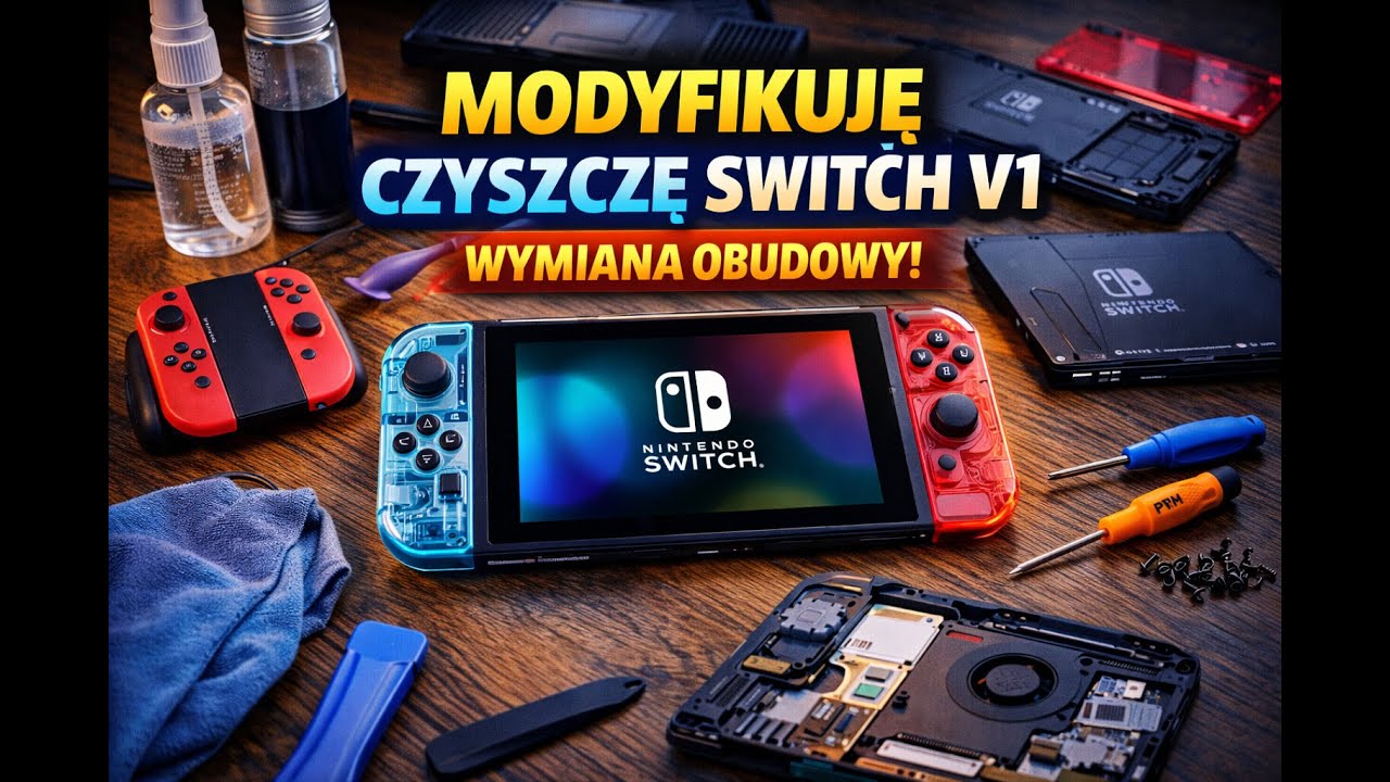 ZDEZELOWANY Nintendo Switch 😱 | Wymiana obudowy, ekranu, chłodzenia i TESTY
