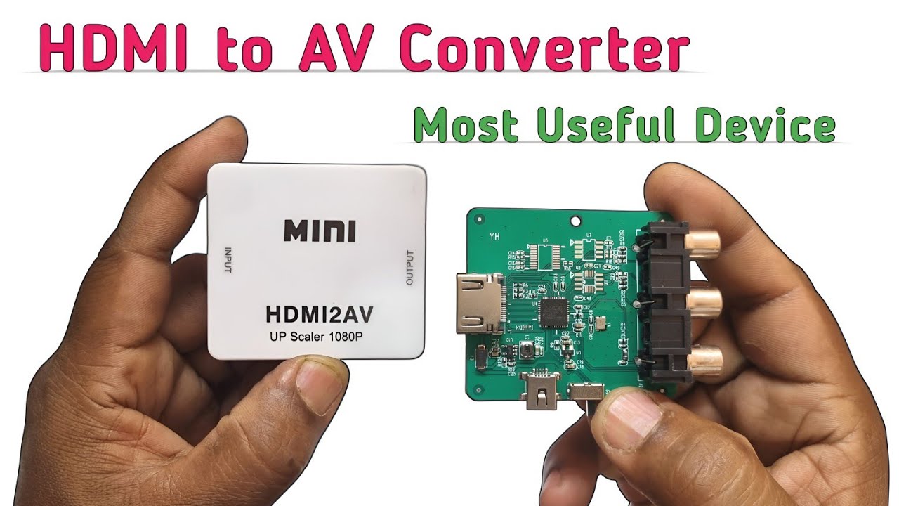 Mini HDMI to AV Converter Test Review & Teardown || How to Connect HDMI to AV Converter