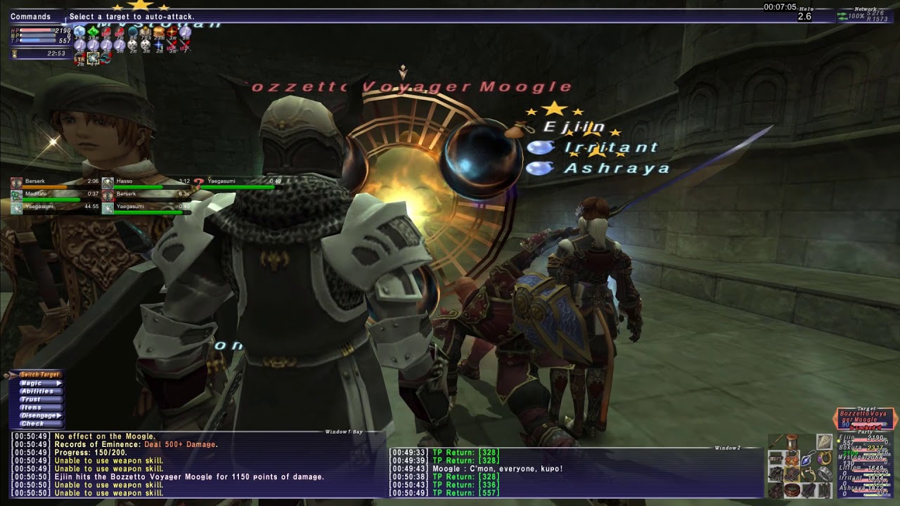 FFXI VD Intense Moogle Ambuscade Melee Method