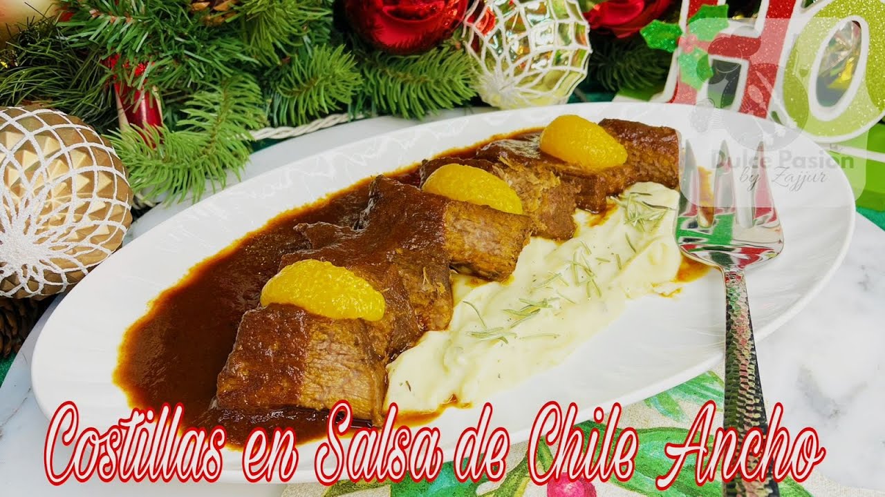 Costillas Country en Salsa de Chile Ancho🧈🥩🥂🌶️🎄🎅👨‍🍳😘