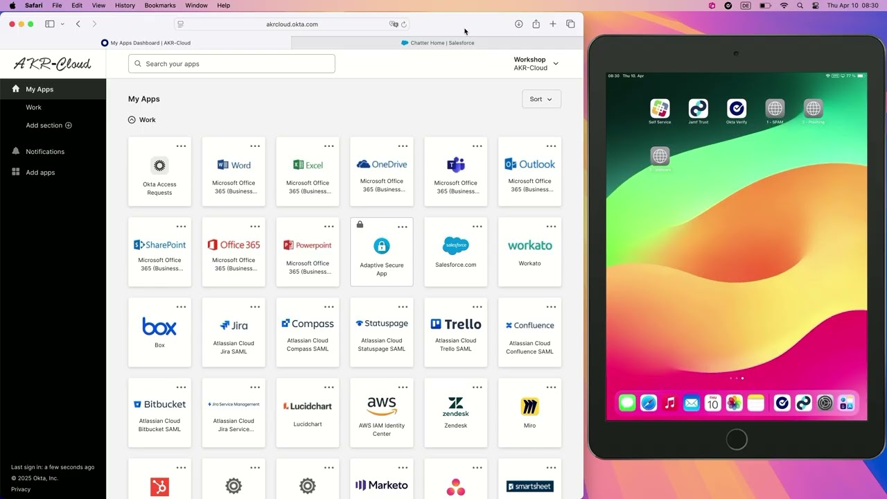 Okta Identity Threat Protection - Jamf SSF on mobile device