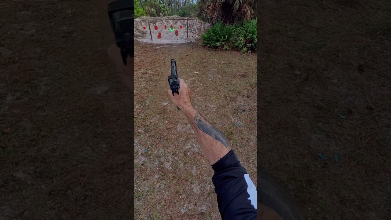 9MM OFF REDDOT INTO GUN CHAMBER SHOOTING 🔥🎯💥‼️