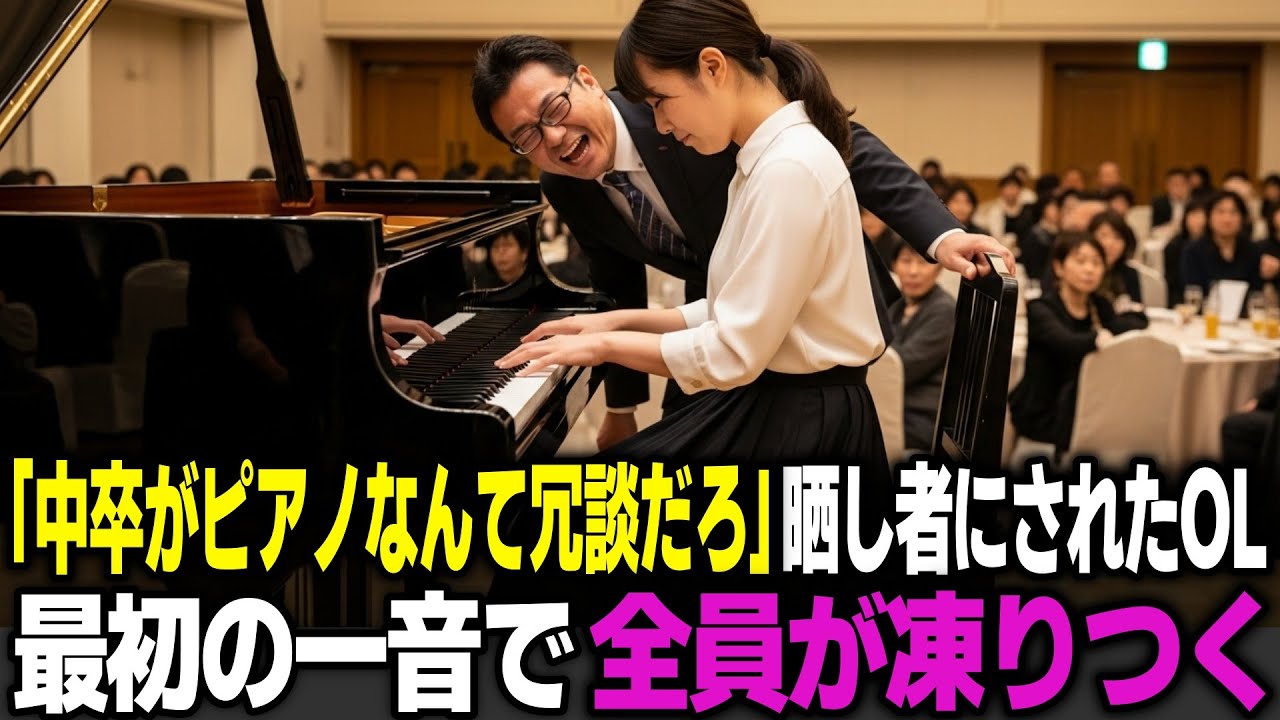 「中卒風情がピアノ弾けるのか？」役員の前に晒されたOL。弾き始めた途端、会場にいた全員が凍りついた