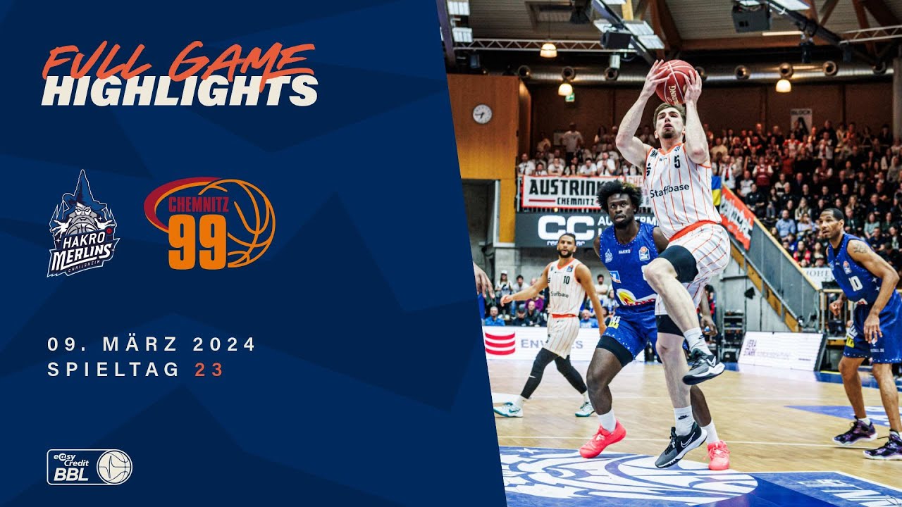 HAKRO Merlins Crailsheim vs. NINERS Chemnitz - Full Game Highlights - Spieltag 23, Saison 23/24