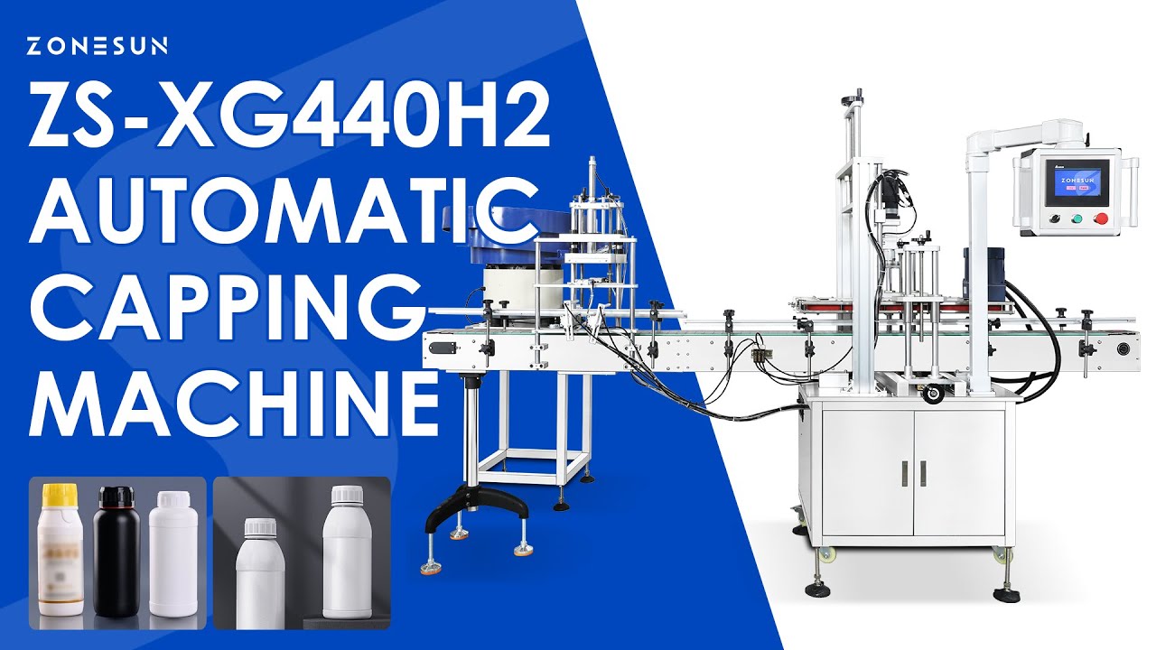 ZONESUN ZS-XG440H2 High Speed Servo Capping Machine for F-Style Oil Bottles