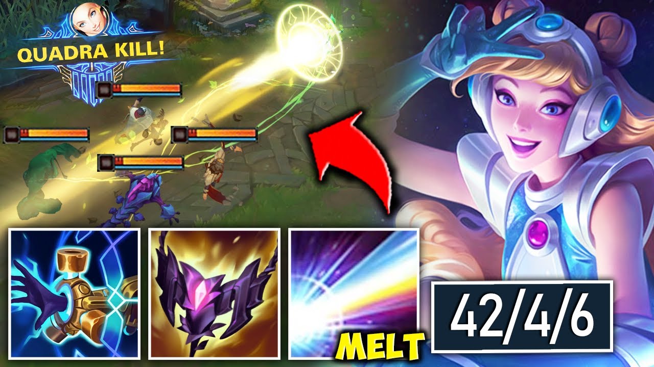 WHEN 1000 AP LUX DROPS 42 KILLS (ONE SHOT WITH LASER) - League of Legends