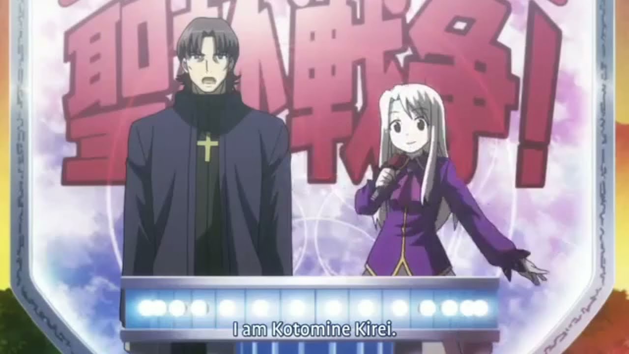 Carnival Phantasm but it's only when Kirei Kotomine appears