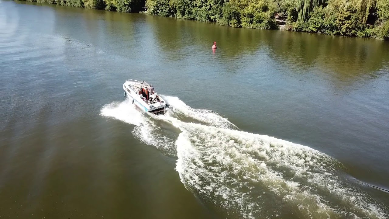 Drohne DJI Mavic mal hinter meinem Boot hergejagt aktive track