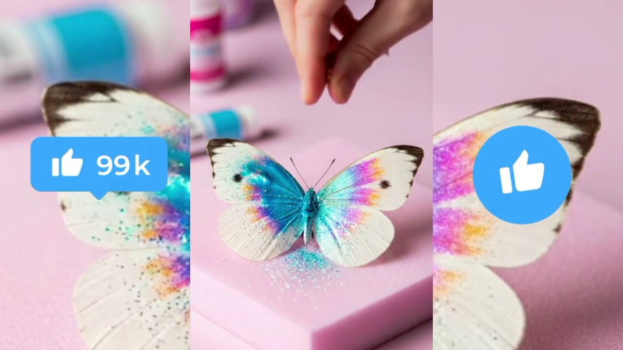 Magical Neon Glitter Butterfly 🦋✨ | Satisfying Diamond Art (2026 Video)