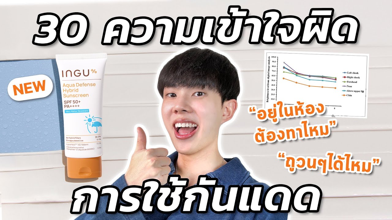 30 ความผิดพลาดการใช้กันแดดที่ต้องเลิกทำ เลิกเชื่อ! + เปิดตัวกันแดดกันน้ำ INGU สูตรใหม่! [ENG SUB]