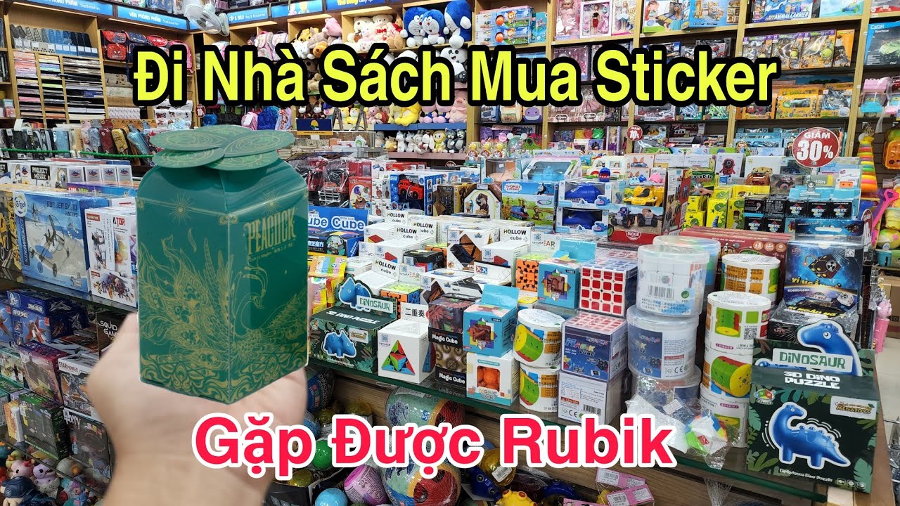 Đi Nhà Sách Mua Sticker Gặp Được Rubik Xịn ( Cube Rubik )