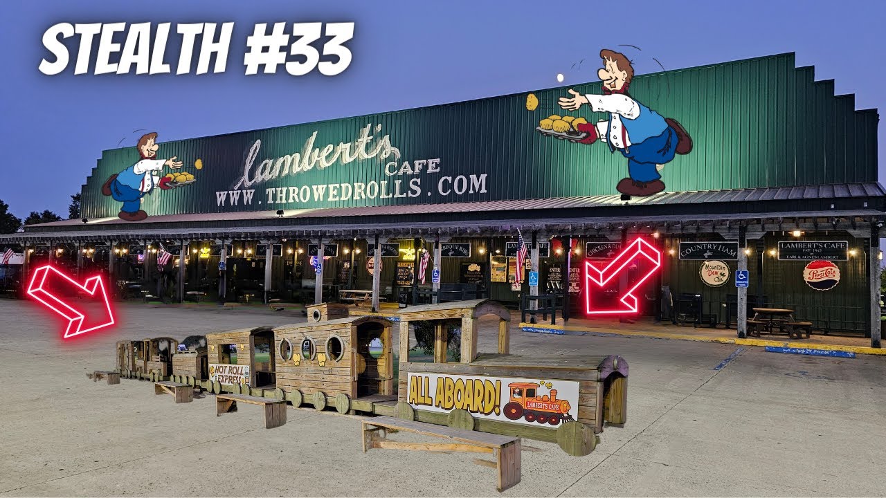 Stealth Camping #34 Lambert's Home of the Throwed Rolls Sikeston Mo