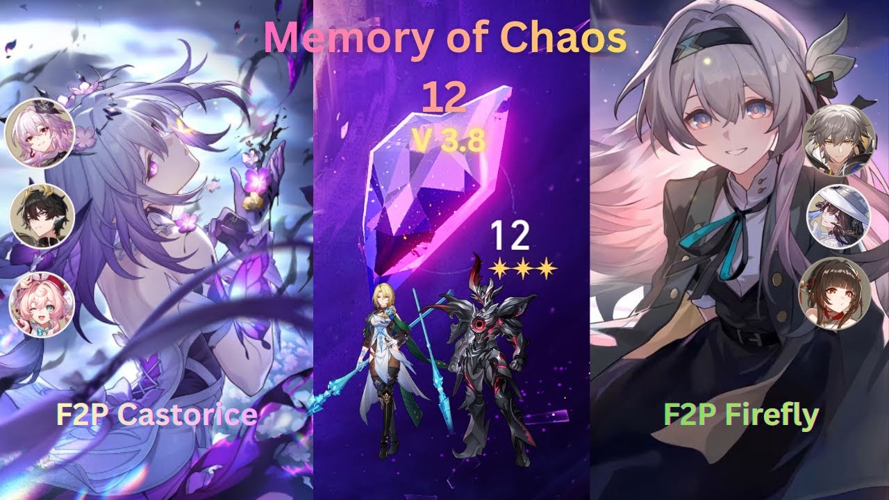 New Memory Of Chaos V 3.8 | F2P Firefly X F2P Castorice | Honkai Star Rail 3.8