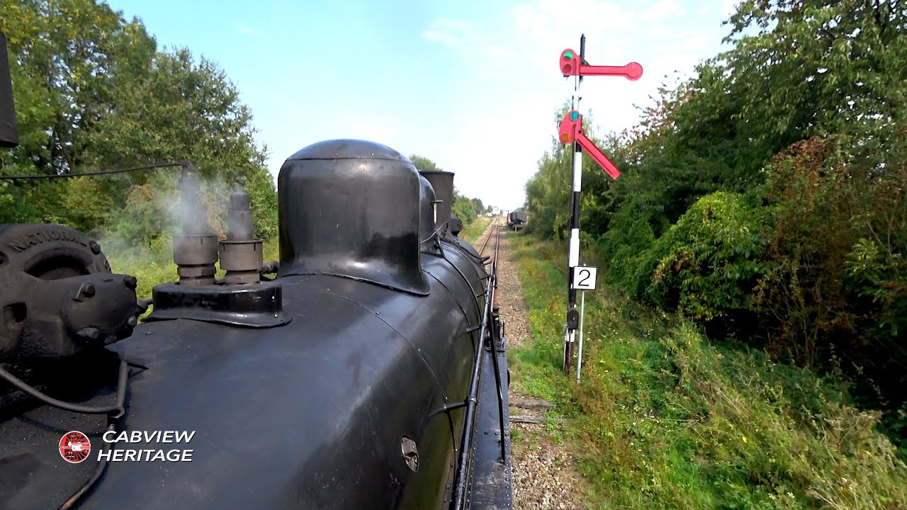 🇸🇪 Cab ride 1910: Swedish E2 Steam Engine: Schin op Geul - Simpelveld ZLSM 5sep2018