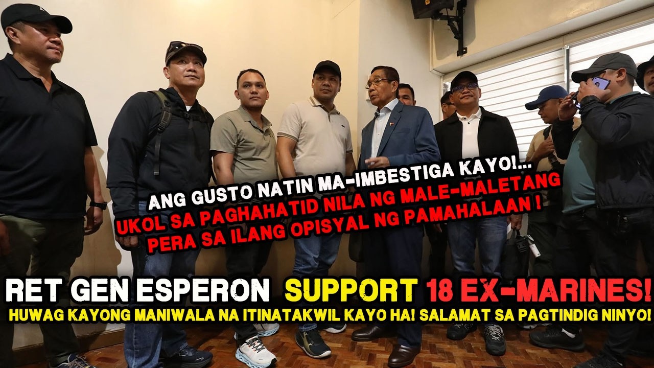 EX AFP Chief Esperon Supports Ex Marines Over Alleged Suitcase Cash Delivered to Marcos Allies!