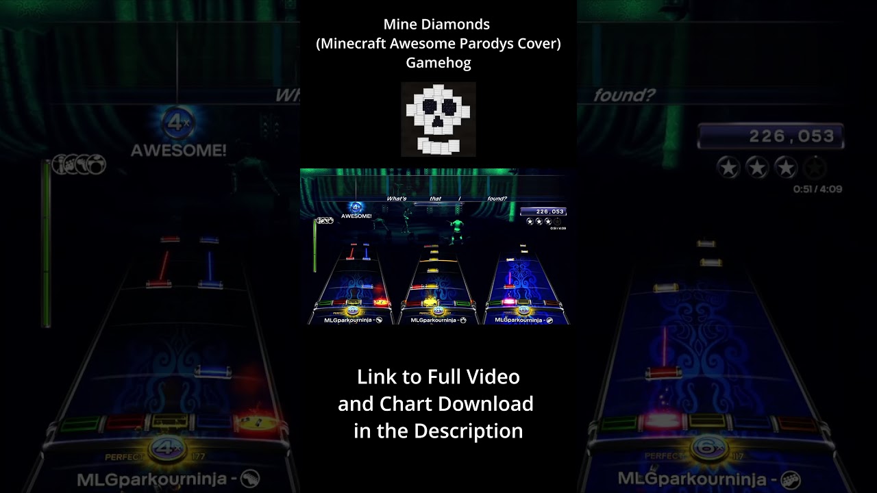 Mine Diamonds (Pop Punk Metal Cover) - Gamehog | Rock Band 3 Custom #rockband3 #minecraft #music