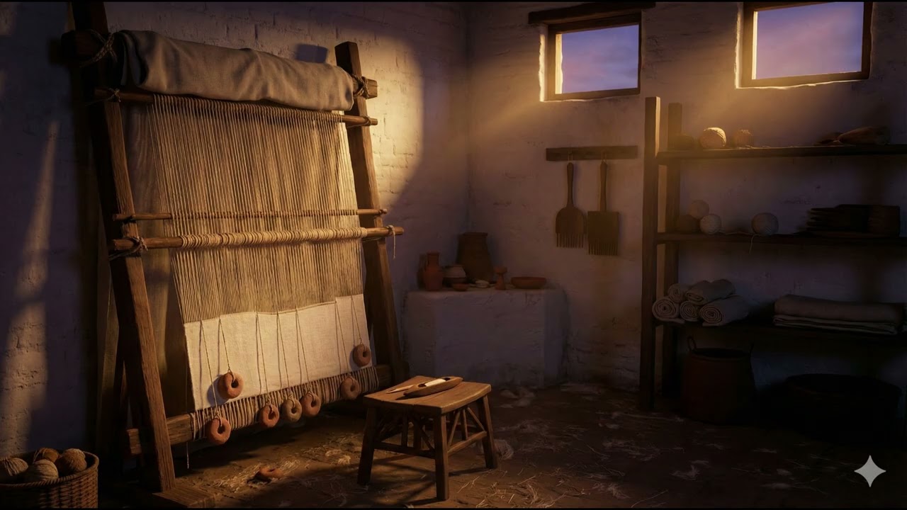 An Egyptian Weaver Secures Her Loom at Dusk | Ancient Egypt Bedtime Story