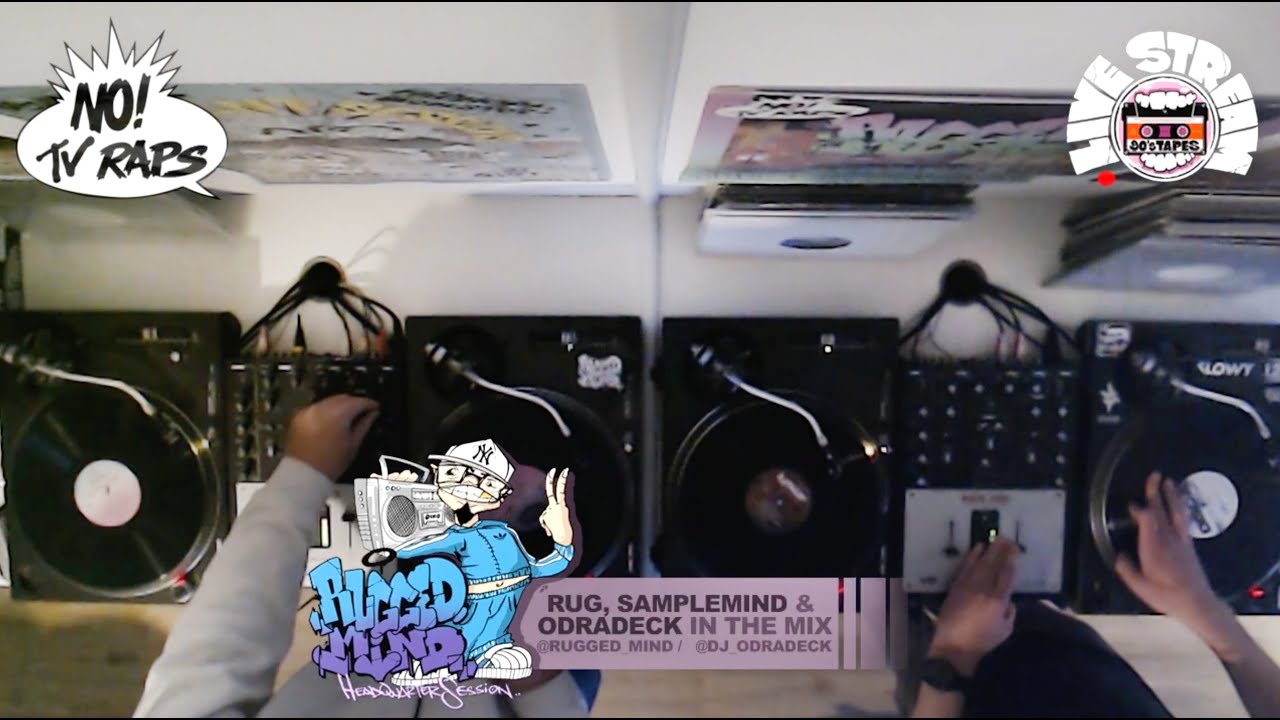 90's Tapes & No TV Raps present: Rugged Mind Headquarter Session #04 by Rug, Odradeck & SampleMind